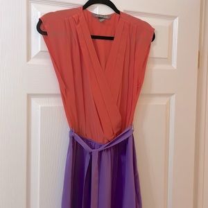 Color Block Silk Dress